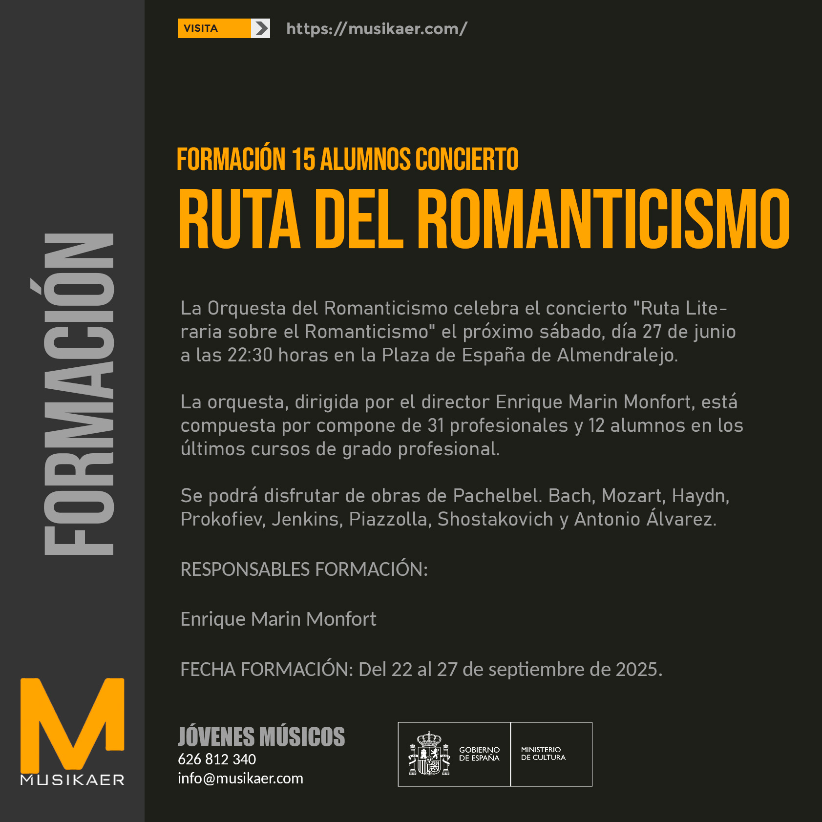 Ruta del Romanticismo 22 al 27 de septiembre de 2025
